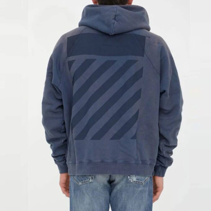 Off-White Hombre SS22 Jersey de manga raglán con degradado Azul
