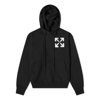Off-White Hombre SS22 Kangaroo Pocket Arrows Grande Otoño Negro