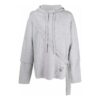 Off-White Hombre SS22 Liso Cómoda Sudadera con capucha y cordón Manga larga Gris