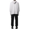 Off-White Hombre SS22 Liso Cómoda Sudadera con capucha y cordón Manga larga Gris
