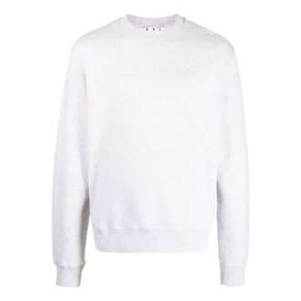 Off-White Hombre SS22 Liso con estampado de rayas, cuello redondo y manga larga, versión blanca