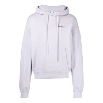 Off-White Hombre SS22 Liso Estampado de Arrows Sudadera con capucha y manga larga Versión Morado claro