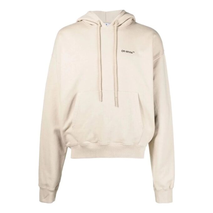 Off-White Hombre SS22 Liso Geométrico Logotipo de flecha Estampado Beige
