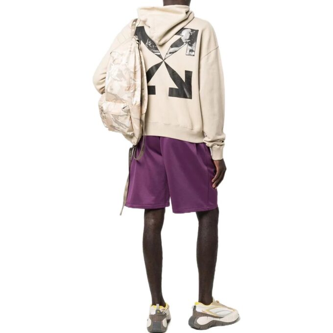 Off-White Hombre SS22 Liso Geométrico Logotipo de flecha Estampado Beige