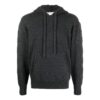 Off-White Hombre SS22 Liso Logo trasero Estampado Sudadera con capucha Manga larga Gris