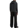 Off-White Hombre SS22 Liso Logo trasero Estampado Sudadera con capucha Manga larga Gris