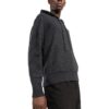 Off-White Hombre SS22 Liso Logo trasero Estampado Sudadera con capucha Manga larga Gris