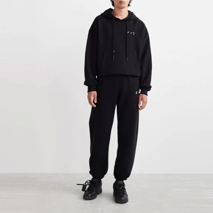 Off-White Hombre SS22 Logo Bundle Feet Pantalones deportivos/Pantalones/Pantalones de chándal Negro