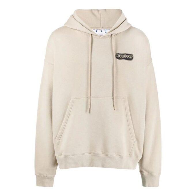 Off-White Hombre SS22 Logo Estampado Corte Holgado Beige