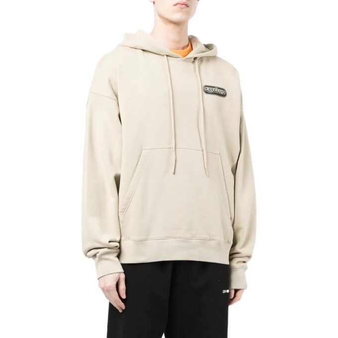 Off-White Hombre SS22 Logo Estampado Corte Holgado Beige