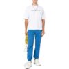 Off-White Hombre SS22 Pantalones deportivos informales con estampado de rayas y logotipo, versión azul