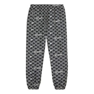 Off-White Hombre SS22 Pantalones deportivos/pantalones/joggers con estampado completo de flechas y letras, negros