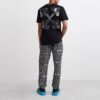 Off-White Hombre SS22 Pantalones deportivos/pantalones/joggers con estampado completo de flechas y letras, negros