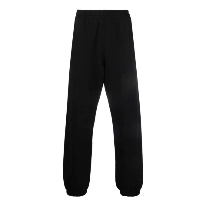 Off-White Hombre SS22 Pantalones deportivos/pantalones/joggers de color liso con estampado de Arrows, versión negra