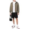 Off-White Hombre SS22 Sudadera con capucha y cremallera de color liso Verde otoño