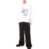 Off-White Hombre SS22 Sudadera con cordón y estampado de grafitis, corte holgado, blanco