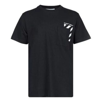 Off-White Hombre SS22 Versión de Pantalones Cortos con estampado de letras y rayas, color negro