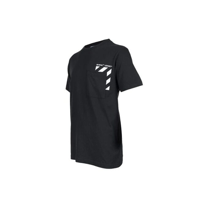 Off-White Hombre SS22 Versión de Pantalones Cortos con estampado de letras y rayas, color negro