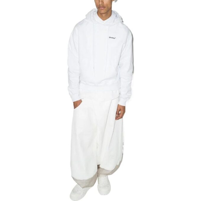 Off-White Hombre SS22 Versión de Pantalones Cortos de manga larga lisa en blanco