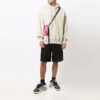 Off-White Jersé para hombre FW21 con logo de flecha de goma, corte holgado, color beige