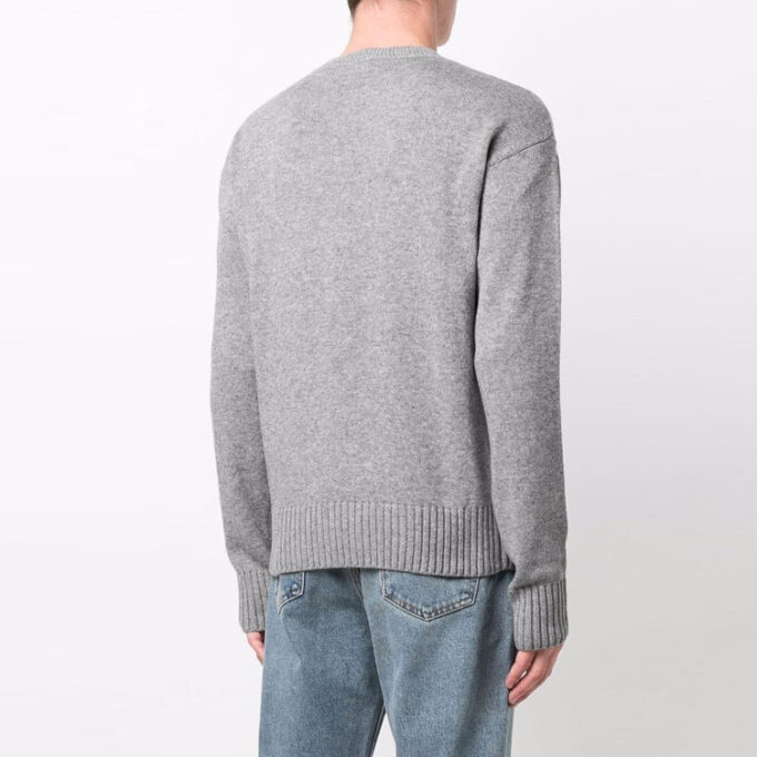 Off-White Jersey básico de cuello redondo de lana para hombre FW21 Gris