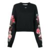 Off-White Jersey con estampado floral en blanco roto, negro