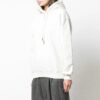 Off-White Jersey de algodón con capucha en tono blanco roto