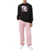 Off-White Jerséis de cuello redondo con estampado de letras para hombre, temporada Otoño-Invierno 2022, manga larga, color negro