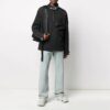Off-White Jerséis de felpa con media cremallera y detalle de bolsillo para hombre FW21, corte holgado, negro