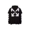 Off-White Jerséis de hombre con estampado de pintura, corte holgado, negro