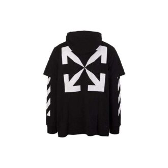 Off-White Jerséis de hombre con estampado de pintura, corte holgado, negro