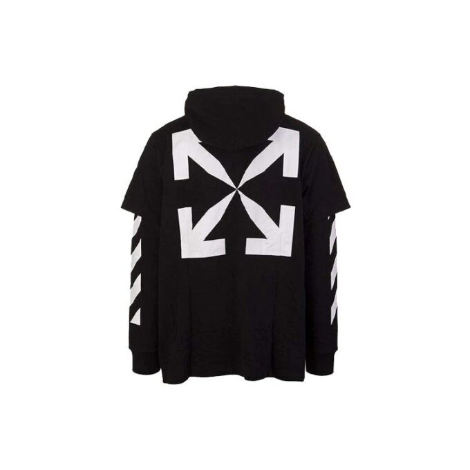 Off-White Jerséis de hombre con estampado de pintura, corte holgado, negro