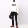 Off-White Jerséis de hombre FW21 con estampado de la pintura Caravaggio, corte holgado, color blanco