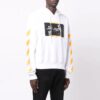 Off-White Jerséis de hombre FW21 con estampado de la pintura Caravaggio, corte holgado, color blanco