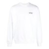 Off-White Jerséis de lana de manga larga de cuello redondo en color liso para hombre, colección primavera-verano 2022, color blanco