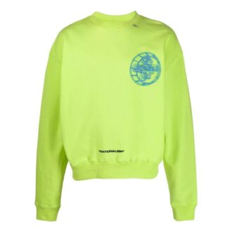 Off-White Jerséis de manga larga con estampado para hombre FW22, versión verde