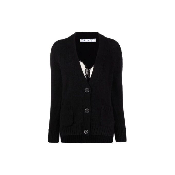 Off-White Logo Floating Cardigan «Negro»