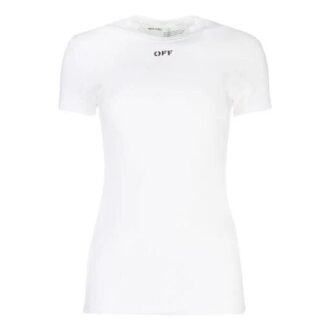 Off-White Logo Pantalones Cortos Blanco