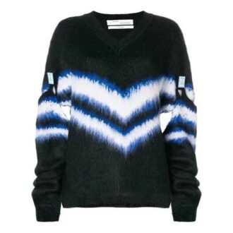Off-White Manga desmontable Colorblock Cuello en V Negro