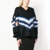 Off-White Manga desmontable Colorblock Cuello en V Negro