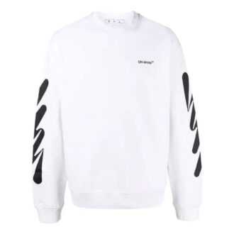Off-White Men’s Logo Printing Round Neck White