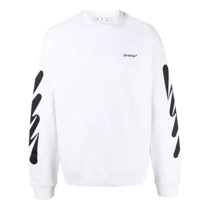 Off-White Men’s Logo Printing Round Neck White