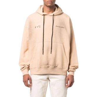 Off-White Men’s x Mercedes-Benz Sudadera con capucha y mangas largas de color liso Mercedes Benz Crossover SS22 Beige