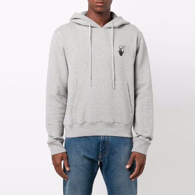 Off-White Pantalones cortos de hombre FW21 con estampado de Arrows y cordón, corte holgado, color gris