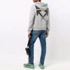 Off-White Pantalones cortos de hombre FW21 con estampado de Arrows y cordón, corte holgado, color gris