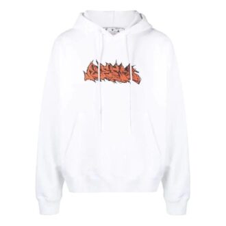 Off-White Pantalones cortos de hombre FW22 con estampado de letras, cordón y corte holgado, blancos