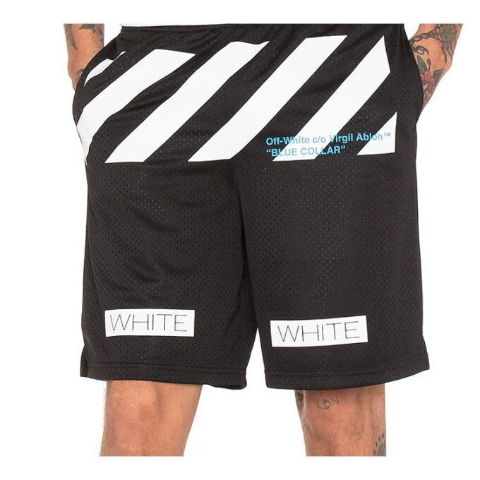 Off-White Pantalones Cortos de malla para hombre C/O VIRGIL ABLOH Negro básico