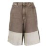 Off-White Pantalones cortos Denim informales de cintura alta con bloques de color para hombre, colección primavera-verano 2022