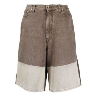 Off-White Pantalones cortos Denim informales de cintura alta con bloques de color para hombre, colección primavera-verano 2022