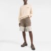 Off-White Pantalones cortos Denim informales de cintura alta con bloques de color para hombre, colección primavera-verano 2022